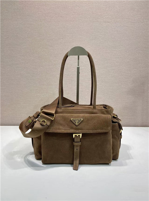 Prada Explore Medium Tote Bag 1BG596 Cocoa Brown Suede-2.jpg