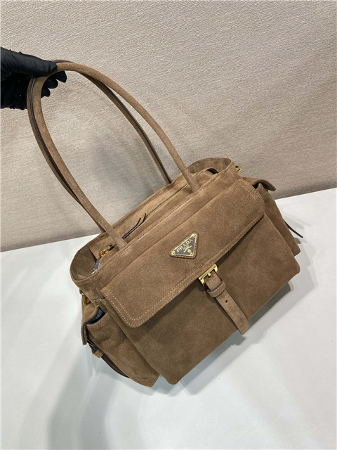 Prada Explore Medium Tote Bag 1BG596 Cocoa Brown Suede-4.jpg