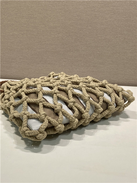 Prada Noue Medium Cotton Macrame Bag 1BC111 Beige-6.jpg