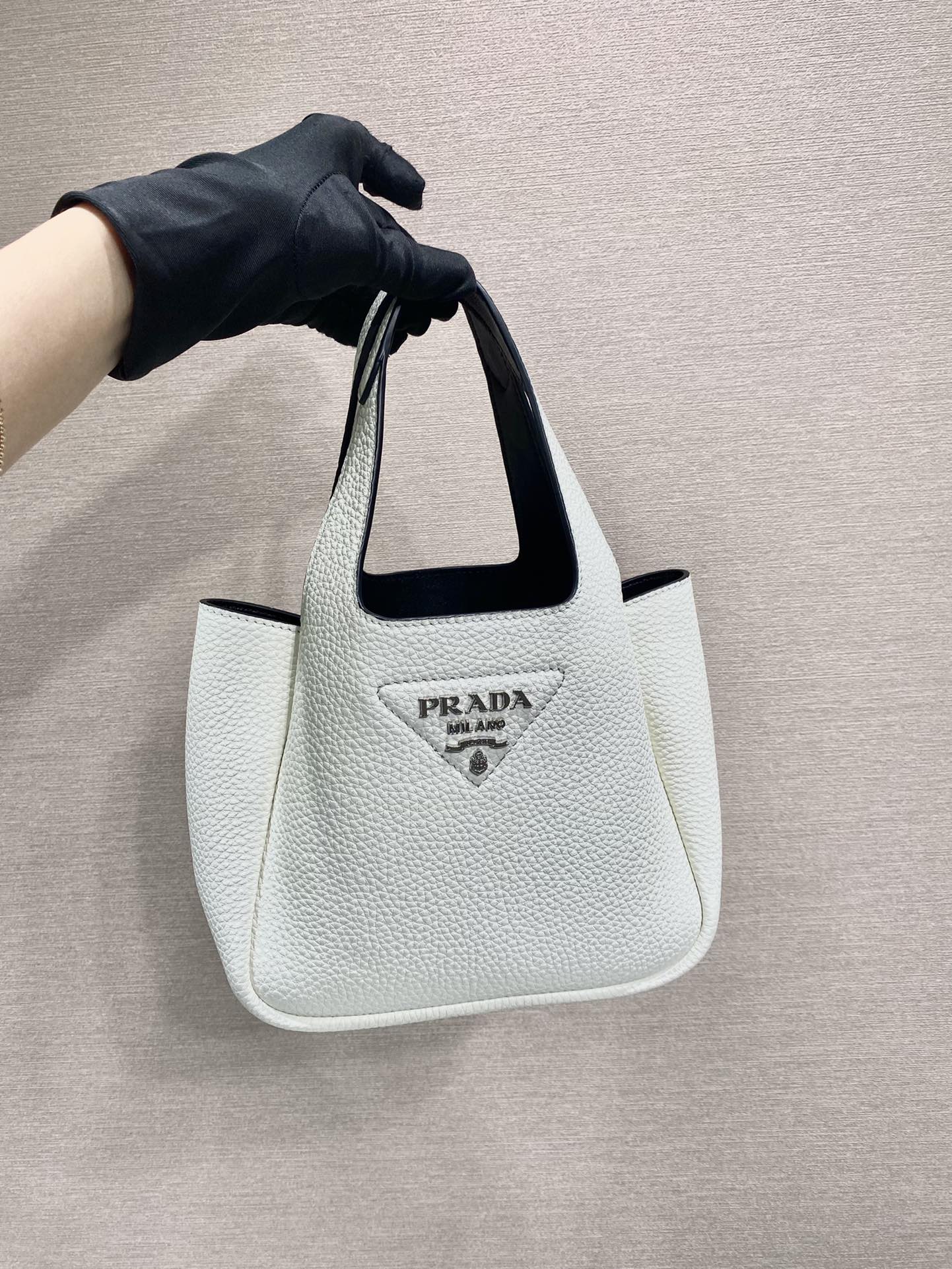 Prada Mini leather handbag White