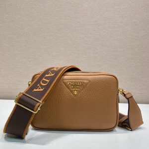 Prada Small Leather Shoulder Bag 1BH082 Tan