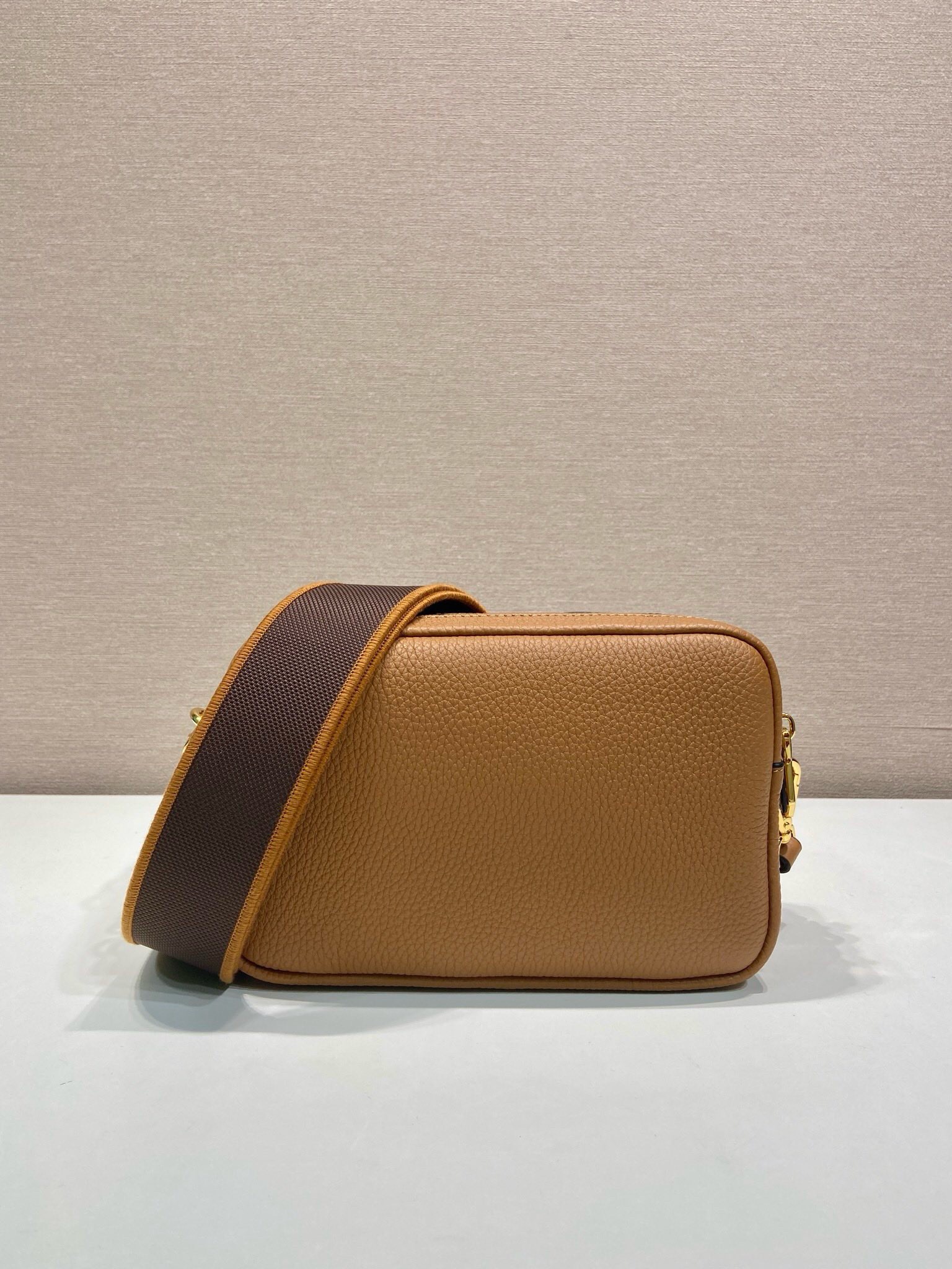 Prada Small Leather Shoulder Bag 1BH082 TAN - Image 5