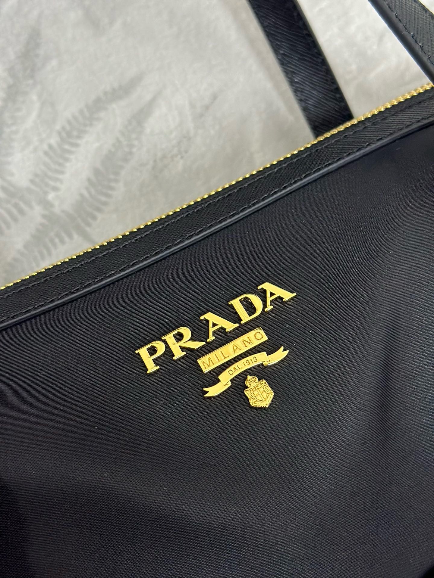 Prada Black Tessuto Nylon and Saffiano Leather Tote Bag BR4253 - Image 8