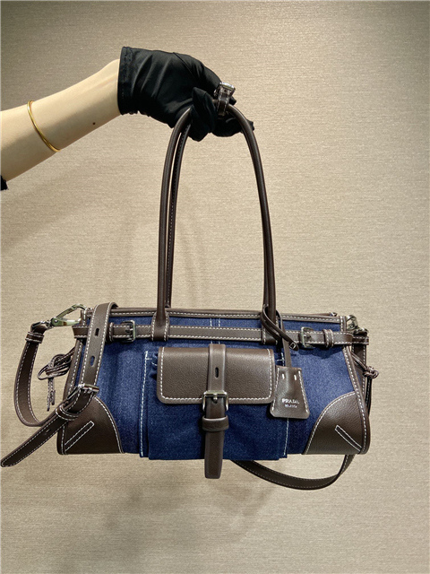 Prada Bonnie Medium 1BA426 Blue Denim