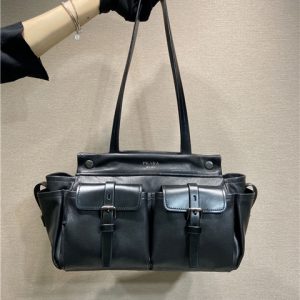 Prada Route Medium Tote Bag 1BG645 Black Leather-1.jpg