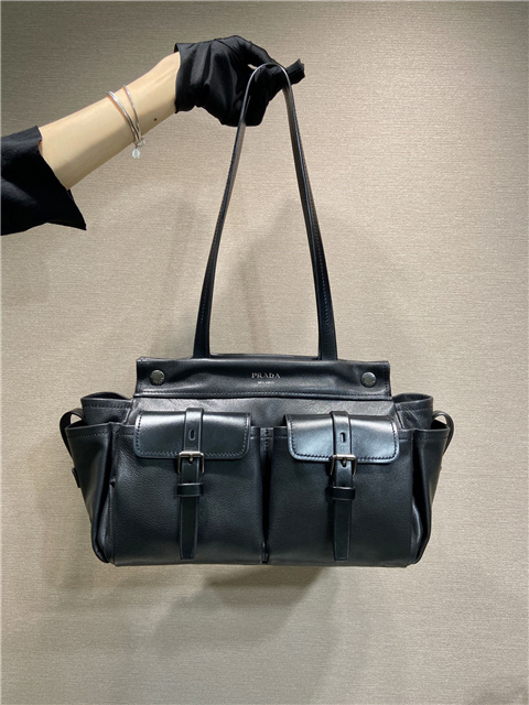 Prada Route Medium Tote Bag 1BG645 Black Leather-1.jpg