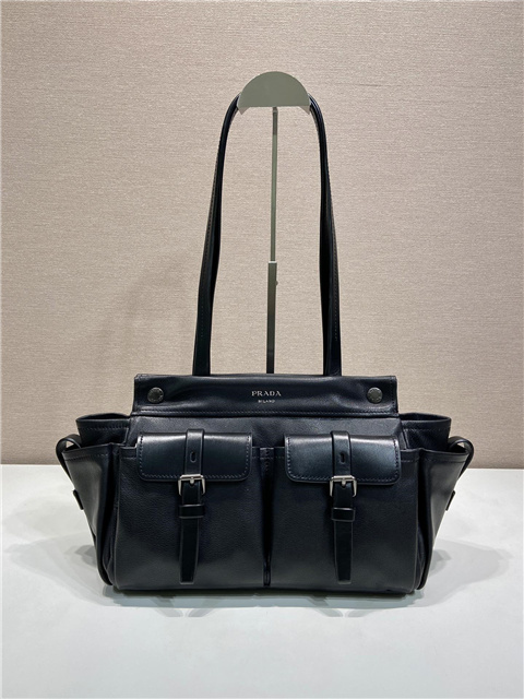 Prada Route Medium Tote Bag 1BG645 Black Leather-2.jpg