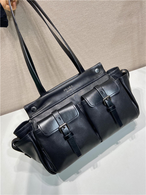 Prada Route Medium Tote Bag 1BG645 Black Leather-5.jpg