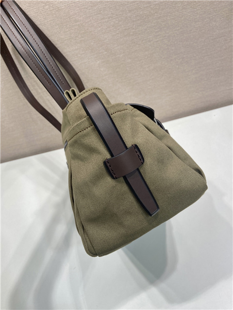 Prada Route Medium Tote Bag 1BG645 Forest Green Canvas-7.jpg