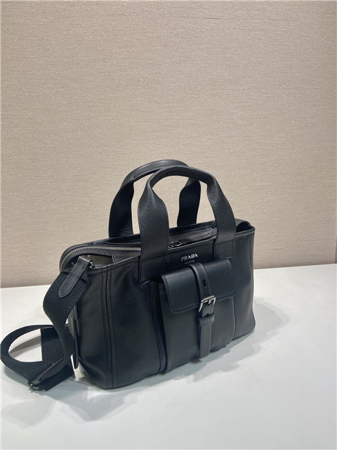 Prada Route Medium Tote Bag 1BG660 Black Leather-3.jpg