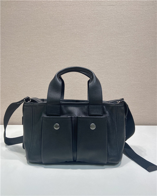 Prada Route Medium Tote Bag 1BG660 Black Leather-5.jpg