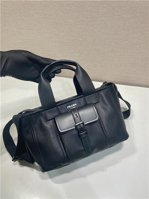 Prada Route Medium Tote Bag 1BG660 Black Leather-7.jpg