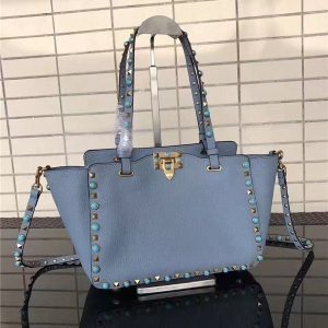 Valentino Rockstud Rolling Blue With Turquoise Stone