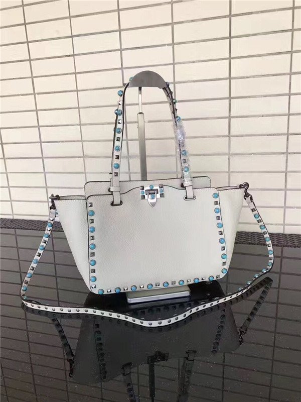 Valentino Rockstud Rolling White With Turquoise Stones