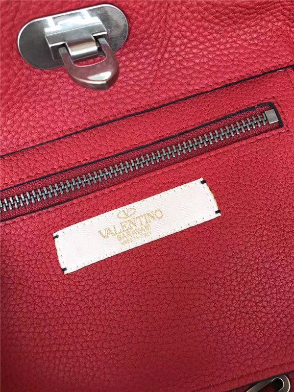 Valentino Rockstud Rolling Red with Black stones
