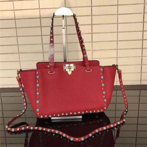 Valentino Rockstud Rolling Red with turquoise stones
