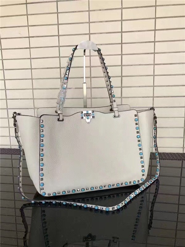 Valentino Rockstud Rolling White with turquoise stone