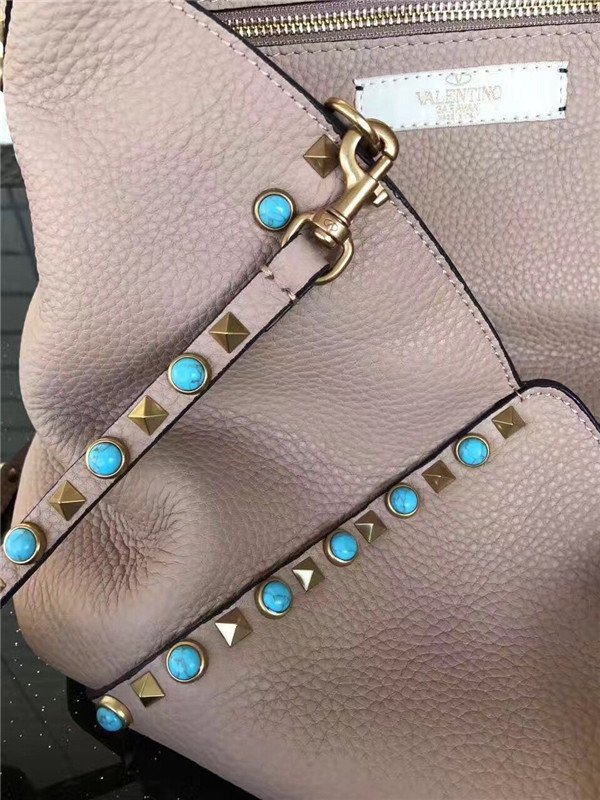 Valentino Rockstud Rolling Poudre with turquoise stone