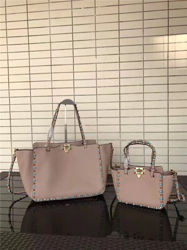 Valentino Rockstud Rolling Poudre with turquoise stone