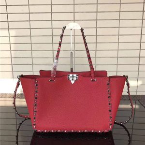 Valentino Rockstud Rolling Red with Black stones