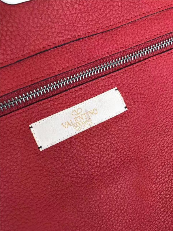 Valentino Rockstud Rolling Red with Black stones
