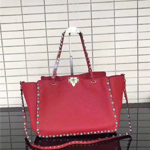 Valentino Rockstud Rolling Red with turquoise stone