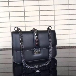 Valentino Garavani chain cross body bag Black/Ruthenium