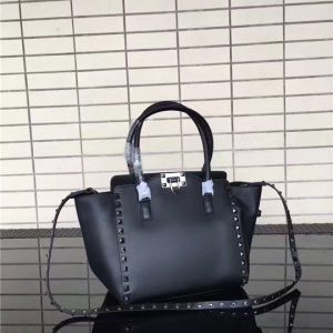 Valentino Rockstud Small Handbag Black/Ruthenium