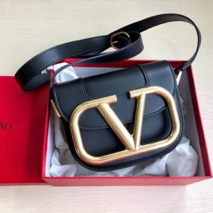 Valentino Garavani Supervee Crossbody Bag | Small, Black Leather-1