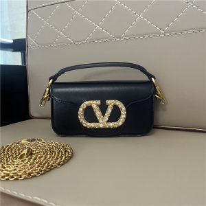 Valentino Garavani Loco Small Shoulder Bag 8030 Black