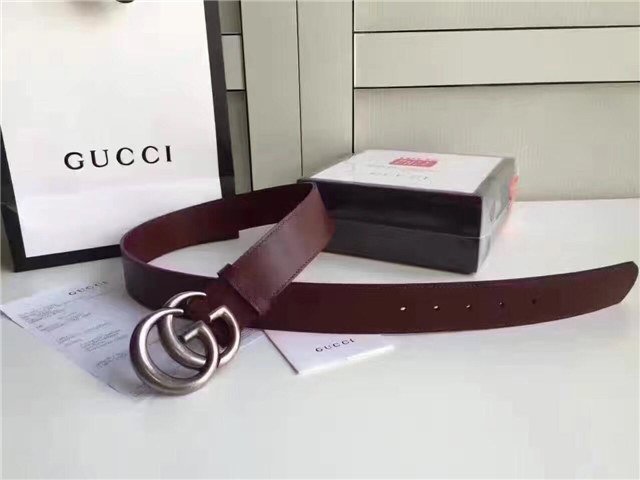 Gucci Wide Leather Belt with Double G Buckle (Varied Colors) 2015 Re-Edition - Image 154