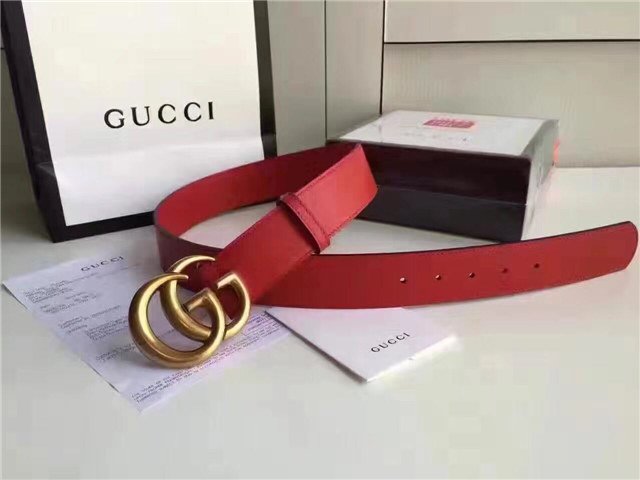 Gucci Wide Leather Belt with Double G Buckle (Varied Colors) 2015 Re-Edition - Image 163