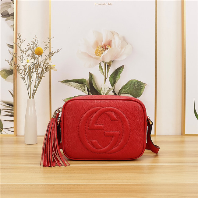 Gucci Soho leather disco bag Red