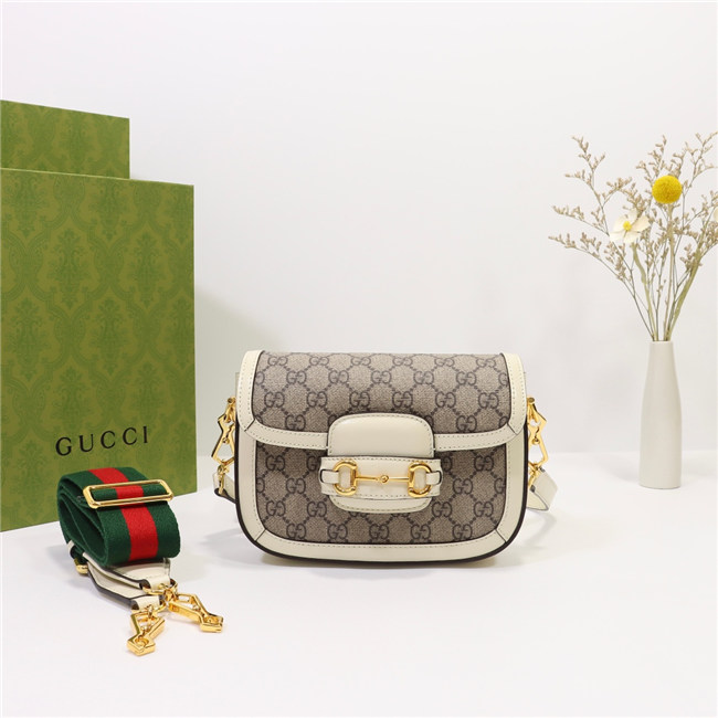 Horsebit 1955 Mini Bag GG Supreme Canvas 658574 White Trim