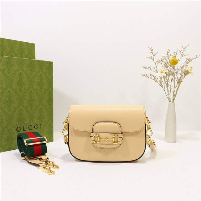 Gucci Horsebit 1955 Mini Bag 658574 Beige Leather