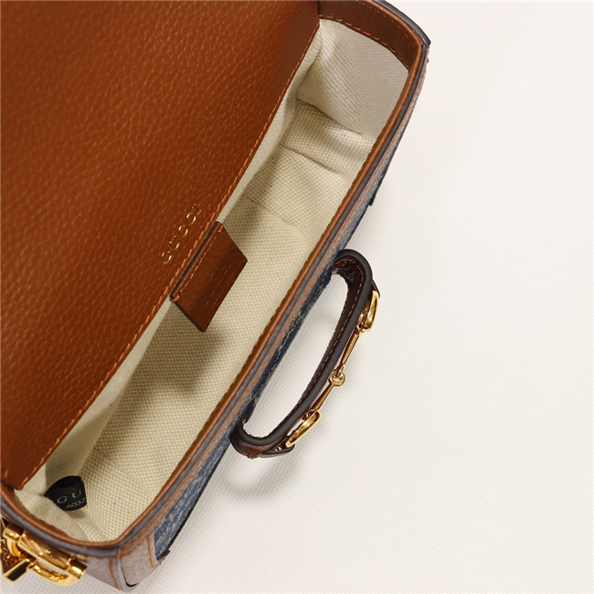 Gucci Horsebit 1955 Mini Bag GG Supreme Canvas 658574 (Varied Colors) - Image 11