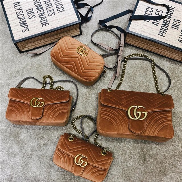 Gucci GG Marmont Matelasse Medium Shoulder Velvet Bag (Varied Colors) - Image 50