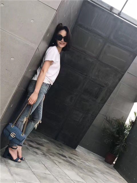 Gucci GG Marmont Mini Bag Denim