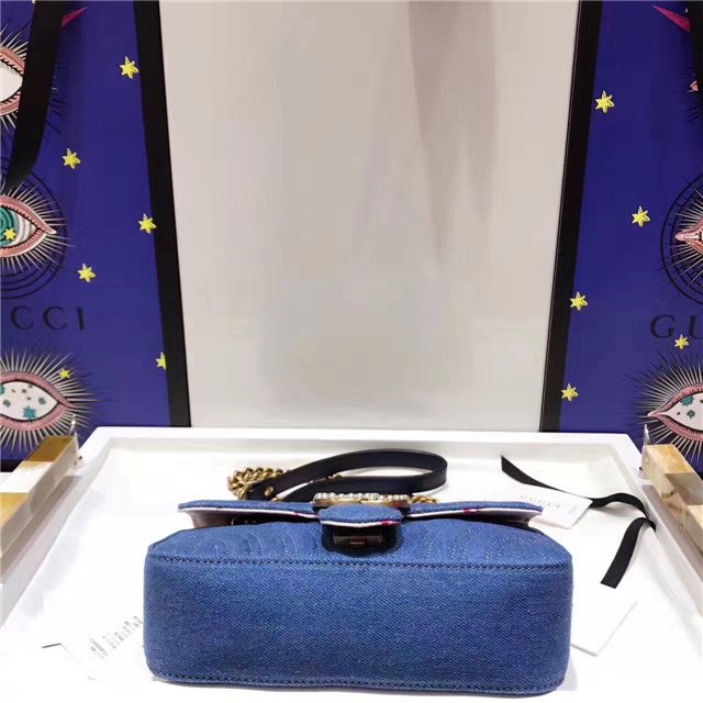 Gucci GG Marmont Mini Bag Denim