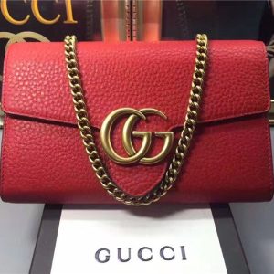 Gucci GG Marmont Leather Mini Chain Bag (2 Colors)