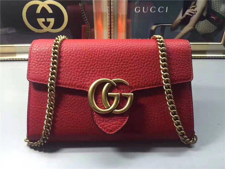 Gucci GG Marmont Leather Mini Chain Bag (2 Colors)