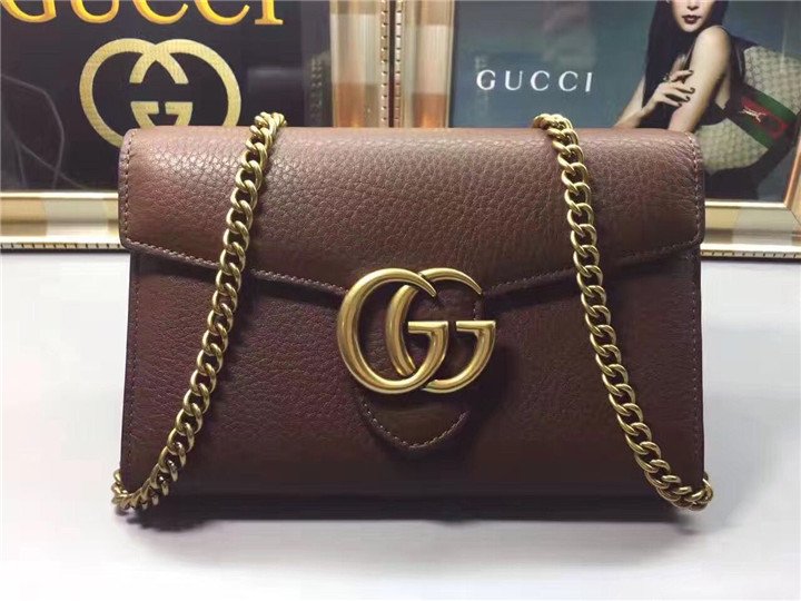 Gucci GG Marmont Leather Mini Chain Bag (2 Colors)