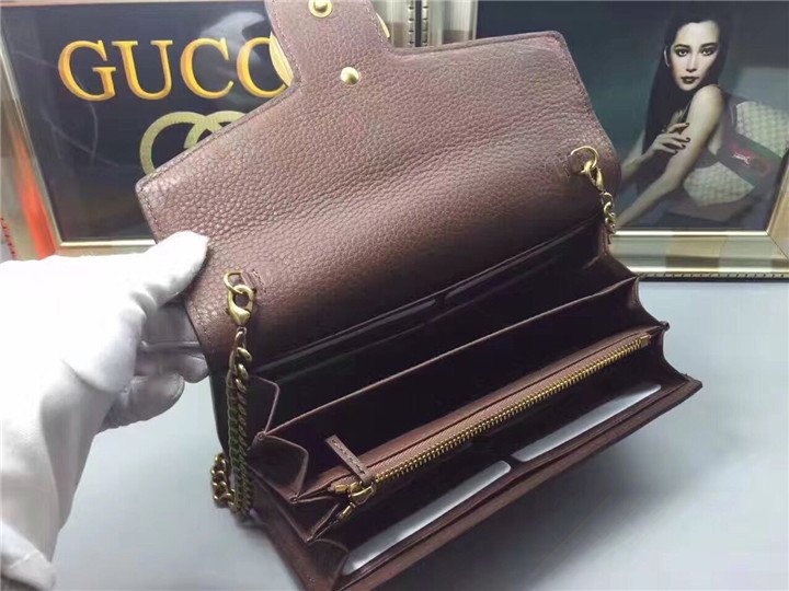Gucci GG Marmont Leather Mini Chain Bag (2 Colors)