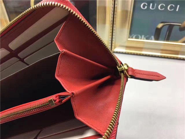 Gucci Queen Margaret Leather Zip Around Wallet (Varied Colors)