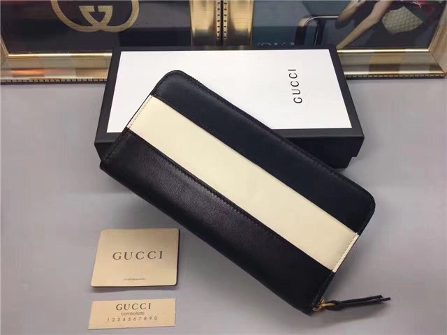 Gucci Queen Margaret Leather Zip Around Wallet (Varied Colors)