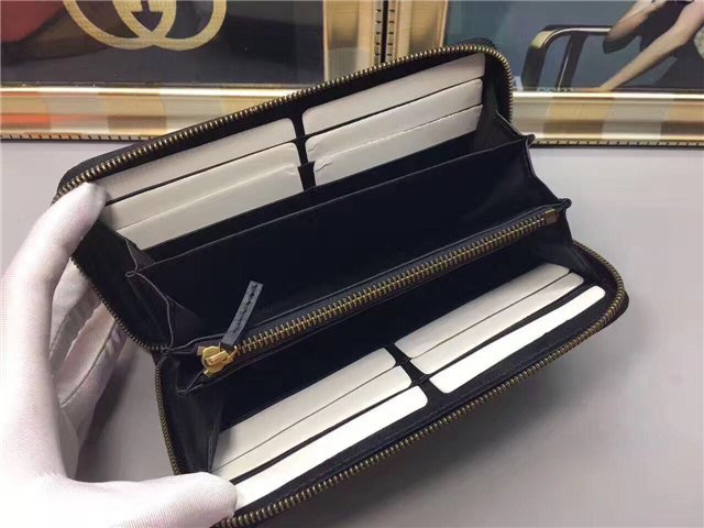 Gucci Queen Margaret Leather Zip Around Wallet (Varied Colors)