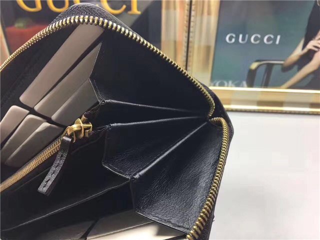 Gucci Queen Margaret Leather Zip Around Wallet (Varied Colors)