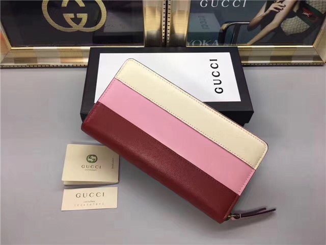 Gucci Queen Margaret Leather Zip Around Wallet (Varied Colors)