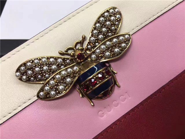 Gucci Queen Margaret Leather Zip Around Wallet (Varied Colors)
