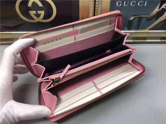 Gucci Queen Margaret Leather Zip Around Wallet (Varied Colors)